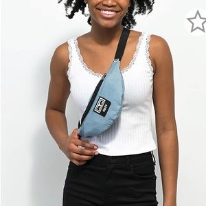 Obey Fanny Pack Crossbody Bag Denim NWT